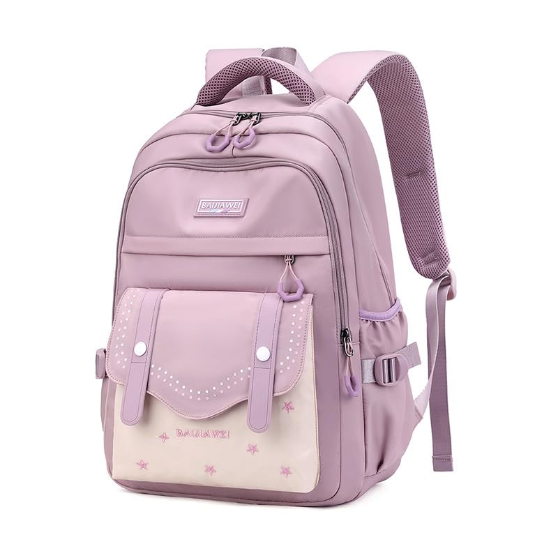 PALAY® Girls Backpack School Backpack with Small Zipper Pouch Fashion Pink Nylon Backpack with Padded Shoulder Straps & Handle Design Multi Compartment Large Backpack PALAY® Girls Backpack School Backpack with Small Zipper Pouch Fashion Pink Nylon Backpack with Padded Shoulder Straps & Handle Design Multi Compartment Large Backpack